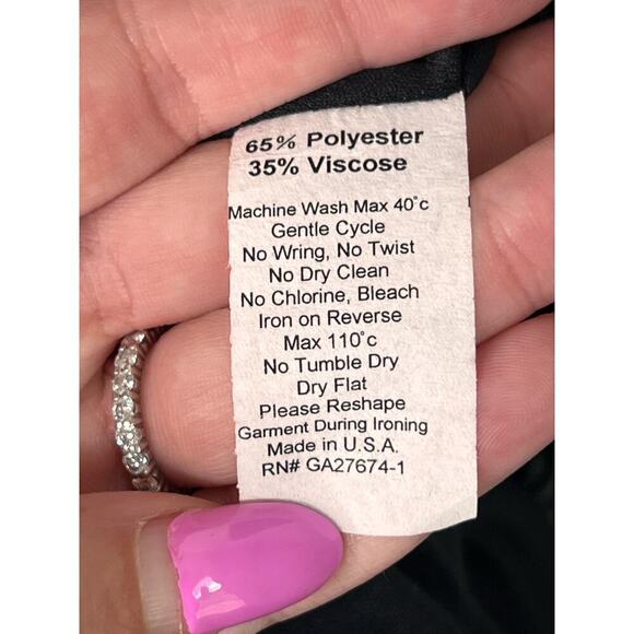 NWT VTG Anthropologie Eva Franco Marilyn Brocade A-Line Dress Vienna Black 6 - Picture 12 of 12